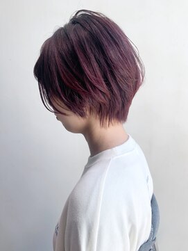 アルバム 銀座(ALBUM GINZA) ハンサムショート_外ハネボブアッシュブラウン_ba270621