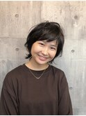 前髪/ココアブラウン/大人かわいい/マッシュウルフ/レイヤー