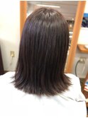 自然な縮毛矯正♪暗めカラー