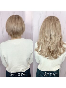 あるじゃんすー さいたま店 ナチュラルピンクベージュ#シールエクステ#大人巻き#大宮