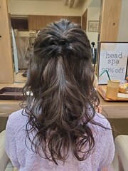 ハーフアップ/ヘアアレンジ/パーティーヘア