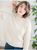 綾瀬/髪質改善/外国人風カラー×大人ボブパーマこなれヘアd