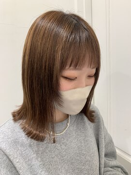 ネオリーブウリ 二子玉川店(Neolive uri) グレージュカラーインナーカラー白髪ぼかしハイライト