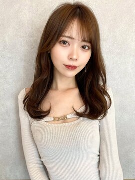 ルームバイシー 新宿(Loom. by Sea) 韓国風前髪/シルキーベージュ/グレージュカラー/斜めバング