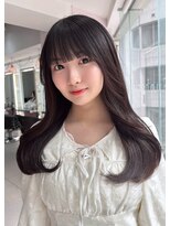 ユーフォリア エヌ 池袋サンシャイン通り店(Euphoria +n) 前髪あり 韓国 王道ガーリースタイル/10代20代黒髪ロング