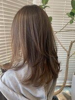 アース 三田南ウッディタウン店(HAIR&MAKE EARTH)&nbsp;透明感カラー★ハイライトミルクティーベージュ