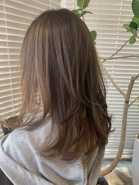 アース 三田南ウッディタウン店(HAIR&MAKE EARTH) 透明感カラー★ハイライトミルクティーベージュ