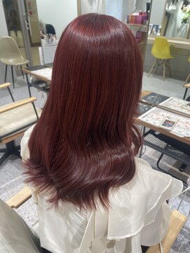 ゼストララ(ZEST Lara) ブリーチなしダブルカラーで叶うレッドカラー