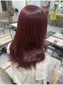 ブリーチなしダブルカラーで叶うレッドカラー