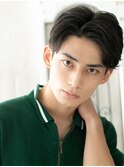 20代30代ダークアッシュ七三分けスマートマッシュG上尾