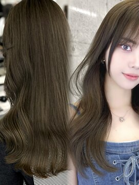 エヌアイ オモテサンドウ(ni omotesando) 赤み消しオリーブカラー×ふわっとレイヤー