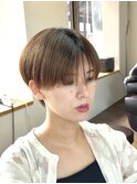 【シンプル＆小顔効果のシースルーマッシュ】