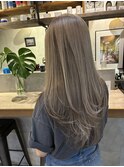 【原田】グレージュ ローライト ロングレイヤー　顔周りレイヤー
