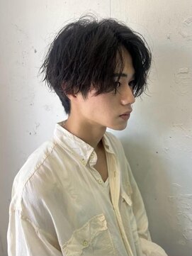 ロミー 本厚木(ROMMY.) 本厚木☆メンズカット☆韓国☆黒髪ニュアンスパーマサーフカール