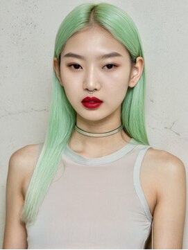 ドロシー(dorothy) ミントグリーン ワンレンロング