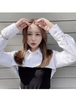 ロム(Rom.)&nbsp;ハイライト/ミルクティーベージュ/マンツーマン/髪質改善