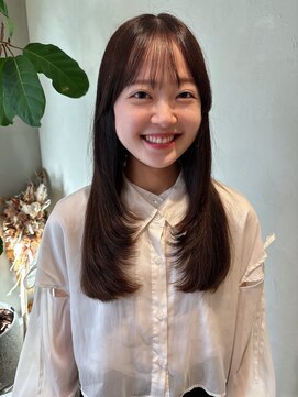 リベラル(liberal) チョコブラウン レイヤー 顔周りデザイン【20代/30代/40代】