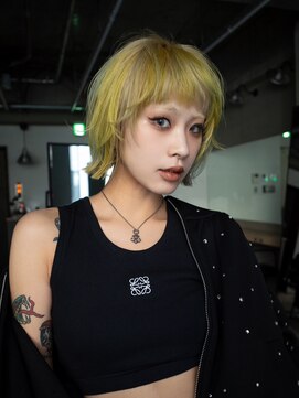 ギークス(GEEKS) 【GEEKS渋谷】レイヤーボブ/デザインカラー/ハイトーン/前髪あり