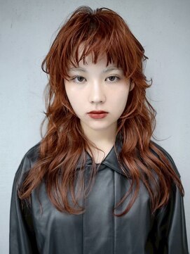 ギークス(GEEKS) 【GEEKS渋谷】バタフライレイヤー/ハッシュカット/オレンジ/小顔