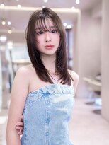 ハバナ 新宿(HAVANA)&nbsp;ミディアムレイヤーカットxダークブラウン/前髪カタログ