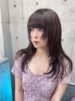 シックス バイ インク 渋谷(SIX by INK.)&nbsp;ダークブルー/デジタルパーマ/ワンホンレイヤー[渋谷]
