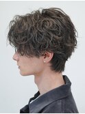 原宿シャドウパーマ無造作パーマラウンドマッシュウルフ刈り上げ