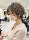 40代50代絶壁解消白髪ぼかし大人丸みショート銀座若見え美人