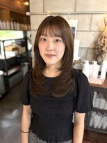 ファスナー(fustener)&nbsp;透明感ブラウン×レイヤーカット