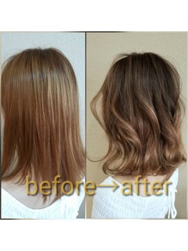 アナザースカイ (another sky) ボブ×バレイヤージュ