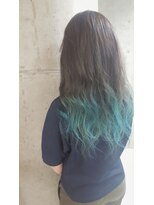 ソワン ドゥ ブレス 立花店(soin de brace) ターコイズ×グラデーション【高嶋仰】