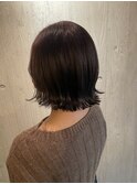 外ハネボブ×ピンクグレージュ
