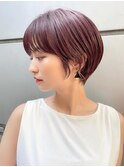 大人ガーリー/ブリーチなしチョコレート×顔周りショート[立川]