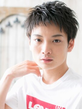 モッズヘアメン 名護大東店(mod's hair men) モテ髪ビジカジグレーベージュ耳だしウェットショートi名護大東