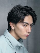 センターパートカルマヘアニュアンスパーマ韓国シャドウパーマ