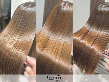 ジーニー(Genie)の写真/《柔らかな指通りの艶サラ美髪》洗った後も乾かしただけで綺麗に◎柔らかな指通りの艶々、サラサラ美髪へ―