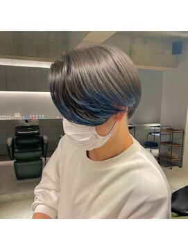 リール(rire) デザインカラーレイヤーカットウェットヘア夏オリーブベージュ