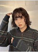 ボブパーマ ニュアンスパーマ くるくるパーマ 大きめカール