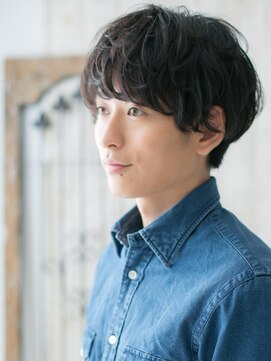 モッズヘア メン 南越谷南口店(mod's hair men) ビジカジ束感アッシュブラックマッシュパーマY南越谷