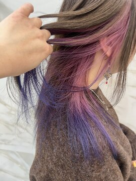 ティンク 関内(Tink) インナーカラー♪パープル×ピンク
