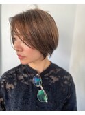 大人の可愛げショートボブ