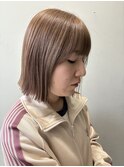ぱつっとボブ×シアーブラウン