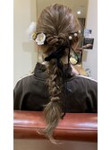編みおろしヘアセット