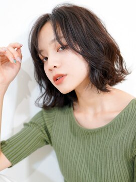 ラフィス ヘアー ロブ 福山駅家店(La fith hair lov.) 【La fith】オリーブベージュ×こなれミディ