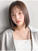 サイドバング似合わせカットくびれヘア結べるボブ#514f0810