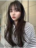 【MINX】顔まわり似合わせカット＋暗めカラーロング_銀座