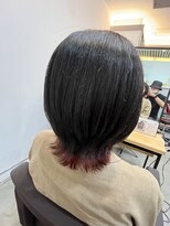 ウェーブ(WAVE)&nbsp;クラゲヘアー/インナーカラー/ダークレッド