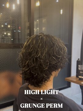 オーバー 町田店(OVER) グランジパーマ×ハイライト