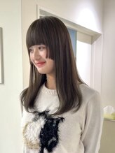 透明感カラーと《顔まわりのポイントカット》◇変化をつけてイメージチェンジ！