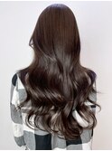 ロング韓国ヘア顔周りレイヤーココアベージュ_ba571472