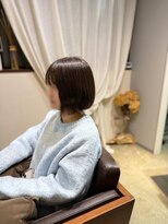 ワ ヘアー(wa-hair)&nbsp;前下がりひし形ショートボブ 20代30代4 0代 切りっぱなしボブ